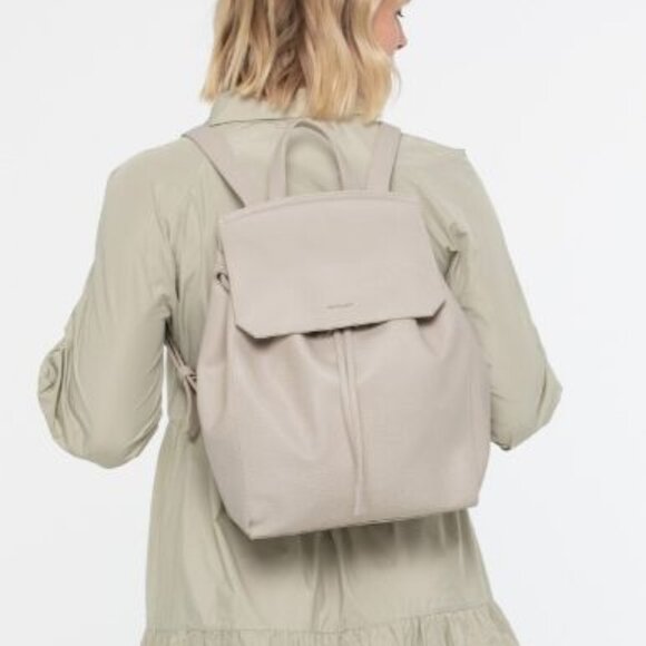 Matt & Nat Mumbai Vegan Leather Backpack in Koala Matte - Picture 2 of 5